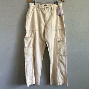 Wide Leg High Rise Cargo Jeans Size 10 NWT
